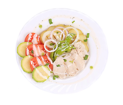 포토 JPG 해외이미지 접시 음식 다이어트 고추 감자 건강 식이요법 육류 사람없음 빨간색 초록색 노란색 식사 저녁식사 치킨 샐러드 흰색 칼 맛 혼합 가슴 자르기 준비 후추 점심식사 고립 단절 삶기 적양파 주키니 주키니호박 해외202004 해외포토 식기 컬러 컨셉 채소 식재료 모션 양파 신체부위 향신료 닭고기요리 파일형식 이미지허브