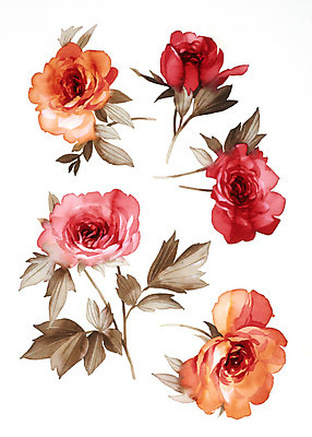 JPG 해외이미지 식물 꽃 꽃다발 일러스트 붓터치 수채화 사람없음 그림 번짐 해외202004 해외일러스트 파일형식 효과 이미지허브