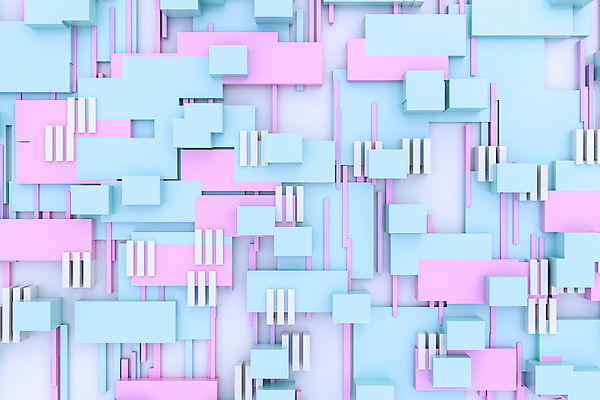 포토 JPG 해외이미지 분홍색 하늘색 백그라운드 추상 사람없음 그래픽 3D 사이버 큐브 기하학 직사각형 지오메트릭 해외202004 해외포토 도형 컬러 무늬 파란색 디지털합성 파일형식 이미지허브