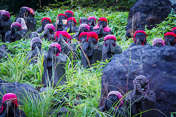 포토 JPG 주간 모자 종교 사람없음 야외 조각상 일본 바위 기도 풀 불상 도치기 국내포토 자연요소 식물 잡화 아시아 불교 조형물 돌_바위 파일형식