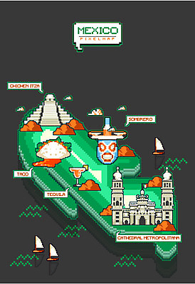 모자 지도 일러스트 멕시코 가면 사람없음 솜브레로 타코 테킬라 치첸이트사 픽셀 메트로폴리타나대성당 국내일러스트 AI파일 모자_잡화 잡화 북아메리카 유적지 주류 성당 전통의상 파일형식 벡터