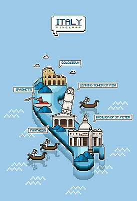 지도 일러스트 스파게티 사람 상반신 세명 이탈리아 피사의사탑 콜로세움 바티칸대성당 판테온신전 선박 픽셀 국내일러스트 AI파일 유럽 수상교통 신전 파스타 세계문화유산 로마 파일형식 벡터