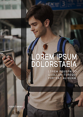 서양인 템플릿 표지 남자 여행 한명 들기 20대 스마트폰 프레젠테이션 문서템플릿 검색 서식 레이아웃 문서 제안서 이미지템플릿 AI파일 외국인 1 모션 사람 청년 핸드폰 스마트기기 파일형식 벡터
