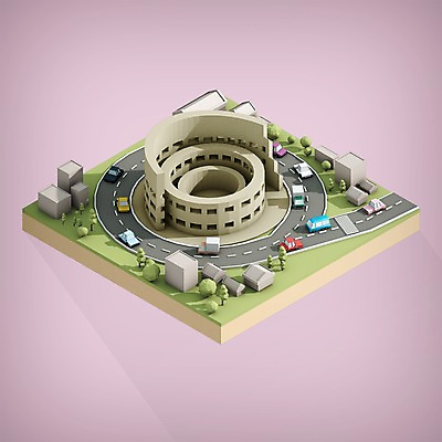 PSD 나무 편집이미지 도로 자동차 버스 사람없음 건물 그래픽 3D 이탈리아 트럭 로마 디지털합성 콜로세움 아이소메트릭 랜드마크 팝업일러스트 폴리곤 로우폴리 편집3D 식물 건축물 유럽 길 육상교통 교통시설 대중교통 파일형식