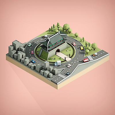 PSD 나무 편집이미지 도로 자동차 버스 서울 한국 빌딩 사람없음 건물 그래픽 3D 트럭 숭례문 디지털합성 아이소메트릭 랜드마크 팝업일러스트 폴리곤 로우폴리 편집3D 식물 건축물 아시아 길 육상교통 교통시설 대중교통 파일형식