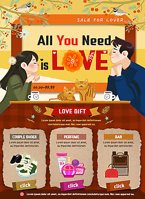 PSD 템플릿 커플 여자 남자 웹템플릿 신발 두마리 가방 데이트 이벤트페이지 사랑 이벤트 두명 고양이 화장품 반려 이미지템플릿 잡화 감정 2 포유류 관계 사람 반려동물 뷰티 페이지 파일형식