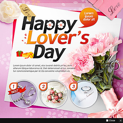 PSD 템플릿 행복 꽃다발 웹템플릿 팝업 이벤트팝업 웹팝업 사랑 사람없음 장미 반지 이미지템플릿 꽃 감정 장신구 파일형식