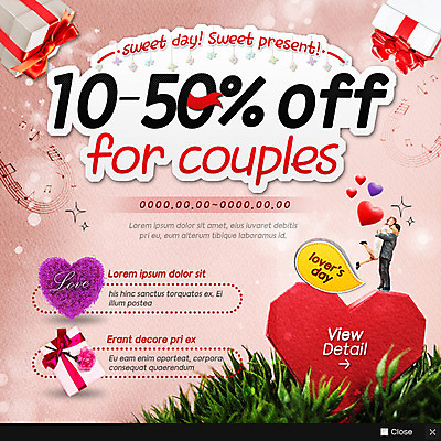 PSD 템플릿 커플 여자 남자 웹템플릿 포옹 팝업 이벤트팝업 웹팝업 사랑 두명 선물상자 세일 미니어처 하트 이미지템플릿 모양 감정 관계 안기 선물 사람 상자 모형 파일형식