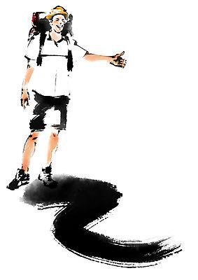 전신 PSD 남자 가방 일러스트 캘리그라피 붓터치 한명 성인 최고 국내일러스트 1 잡화 사람 파일형식