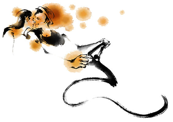 PSD 커플 여자 남자 일러스트 캘리그라피 붓터치 키스 상반신 성인 두명 운전 번짐 국내일러스트 관계 모션 사람 애정표현 파일형식 효과