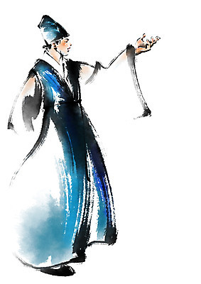 전신 PSD 남자 일러스트 캘리그라피 한명 성인 한복 유생 유생복 국내일러스트 갓모자 모자_잡화 1 한국전통 전통소품 사람 전통의상 선비 파일형식