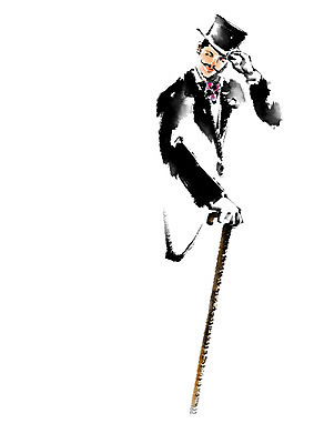 PSD 모자 남자 일러스트 캘리그라피 지팡이 한명 정장 상반신 성인 신사복 젠틀맨 국내일러스트 1 잡화 옷 사람 파일형식