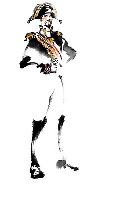 전신 PSD 남자 유럽 일러스트 캘리그라피 붓터치 한명 성인 전통의상 해군 해군복 국내일러스트 1 전통 나라 군대 사람 군복 파일형식