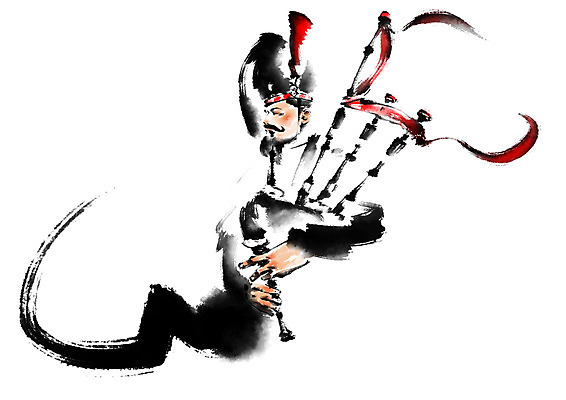 PSD 남자 악기 일러스트 캘리그라피 붓터치 군대 한명 들기 상반신 성인 군인 군악대 국내일러스트 직업 1 음악 모션 사람 국군 파일형식