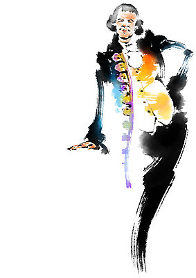 PSD 남자 일러스트 캘리그라피 붓터치 한명 상반신 성인 기댐 화려 국내일러스트 1 컨셉 모션 사람 파일형식