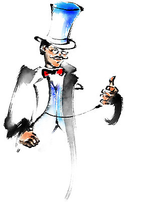 PSD 모자 남자 안경 시계 일러스트 캘리그라피 나비넥타이 붓터치 한명 정장 상반신 성인 신사복 젠틀맨 국내일러스트 1 잡화 옷 넥타이 사람 파일형식