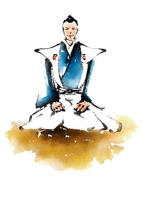 전신 PSD 남자 일러스트 캘리그라피 한명 앉기 성인 일본인 무사 국내일러스트 외국인 1 모션 사람 동양인 파일형식