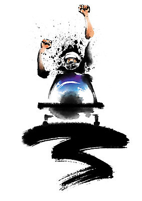 PSD 남자 일러스트 캘리그라피 붓터치 동계올림픽 한명 상반신 성인 만세 즐거움 봅슬레이 국내일러스트 1 감정 올림픽 모션 겨울스포츠 사람 파일형식