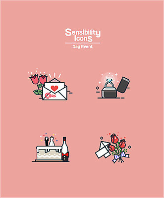 아이콘 결혼 이벤트 사람없음 장미 케이크 와인 쪽지 튤립 하트 반지 편지 엽서 다이아몬드 감성 다이아몬드반지 2D아이콘 AI파일 모양 꽃 컨셉 장신구 디저트 주류 보석 파일형식 벡터