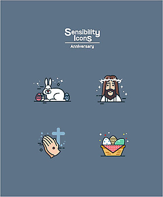 아이콘 기념일 남자 십자가 부활절 한명 계란 기도 토끼 예수 감성 가시면류관 2D아이콘 AI파일 1 컨셉 종교용품 포유류 사람 이벤트 반려동물 알 신_종교 파일형식 벡터