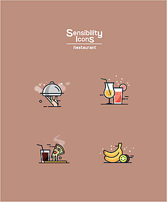 아이콘 음료 음식 과일 피자 바나나 키위 요리 사람없음 식당 레스토랑 주스 콜라 감성 2D아이콘 AI파일 컨셉 패스트푸드 서양음식 상점 탄산음료 파일형식 벡터