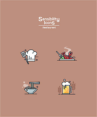 아이콘 음식 맥주 요리 사람없음 식당 레스토랑 요리사 면 가재 바닷가재 감성 2D아이콘 AI파일 직업 컨셉 주류 갑각류 상점 파일형식 벡터