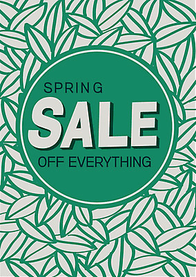 일러스트 나뭇잎 사람없음 초록색 쇼핑 세일 봄 식물패턴 국내일러스트 AI파일 계절 컬러 잎 패턴 파일형식 벡터