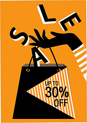 손 일러스트 신체부위 쇼핑 쇼핑백 세일 주황색 줄무늬 국내일러스트 AI파일 컬러 무늬 가방 사람 파일형식 벡터