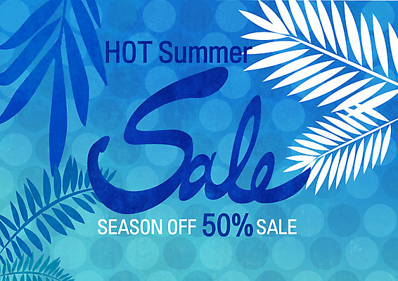 PSD 식물 일러스트 사람없음 여름 파란색 쇼핑 야자수 세일 트로피컬아트 국내일러스트 나무 계절 컬러 그림 파일형식