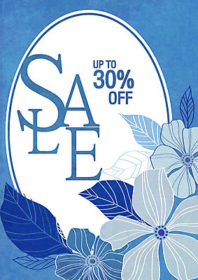 PSD 식물 꽃 꽃무늬 일러스트 나뭇잎 사람없음 파란색 쇼핑 세일 플라워패턴 국내일러스트 컬러 잎 무늬 패턴 파일형식