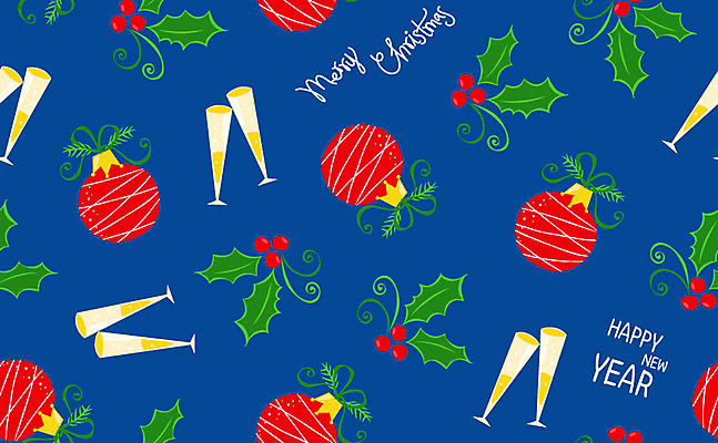백그라운드 크리스마스 패턴 일러스트 데이이벤트 새해 이벤트 사람없음 장식볼 샴페인 데이 해피뉴이어 국내일러스트 AI파일 기념일 무늬 주류 장식 새해인사 파일형식 벡터