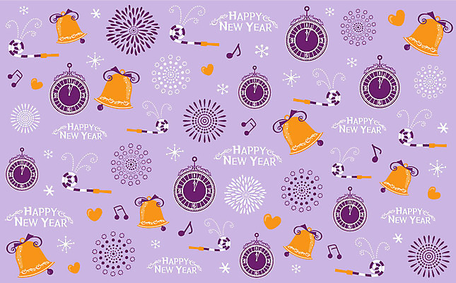 시계 백그라운드 패턴 음표 일러스트 데이이벤트 새해 폭죽 이벤트 사람없음 종 하트 데이 해피뉴이어 국내일러스트 AI파일 모양 기호 기념일 음악 무늬 새해인사 파일형식 벡터