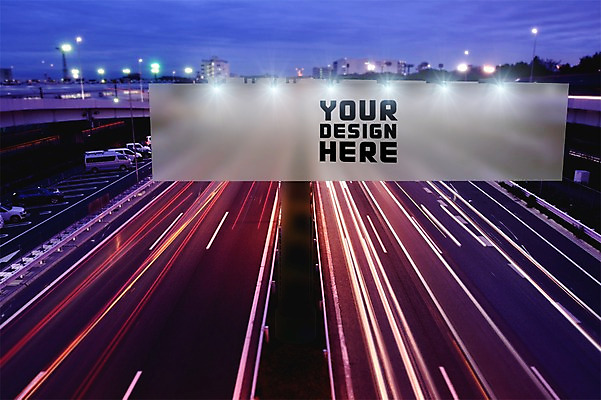 PSD 편집 편집이미지 도로 야경 프레임 광고판 사람없음 야외 그래픽 빛 3D 디지털합성 전광판 궤적 옥외간판 옥외광고 목업 편집3D 길 교통시설 간판 알림판 야간 판 파일형식 풍경_경치