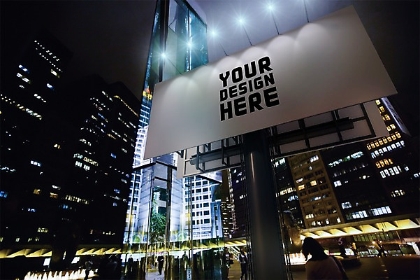 PSD 편집 편집이미지 야경 조명 프레임 광고판 빌딩 야외 그래픽 3D 도시 군중 디지털합성 전광판 옥외간판 옥외광고 목업 편집3D 간판 알림판 사람 건물 야간 판 파일형식 풍경_경치