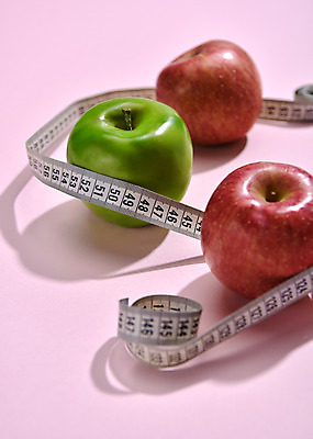 포토 JPG 다이어트 줄자 사람없음 운동 목표 사과 국내포토 컨셉 과일 자 건강 파일형식