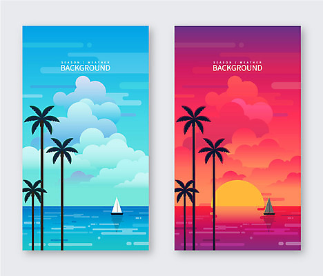 구름 백그라운드 일러스트 풍경 해변 사람없음 여름 야자수 노을 여름풍경 보트 비교 트로피컬아트 여름배경 국내일러스트 AI파일 자연요소 나무 계절 바다 컨셉 배_교통 그림 파일형식 벡터 여름_계절
