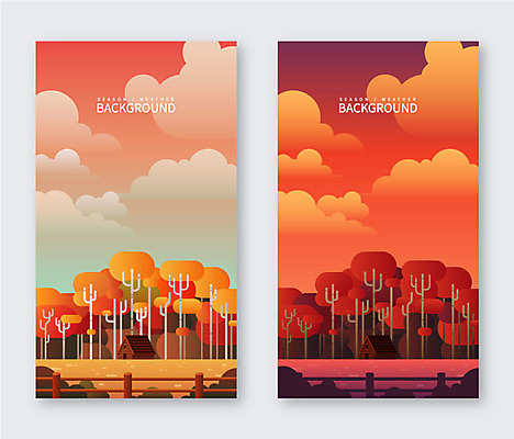 구름 백그라운드 단풍 일러스트 하늘 주택 풍경 사람없음 울타리 노을 가을 비교 가을배경 국내일러스트 AI파일 자연요소 계절 컨셉 잎 건물 담장 파일형식 벡터 가을_계절