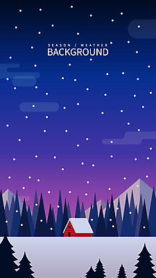 나무 백그라운드 겨울 일러스트 산 주택 풍경 사람없음 눈 야간 겨울배경 국내일러스트 AI파일 자연요소 식물 계절 날씨 건물 파일형식 벡터