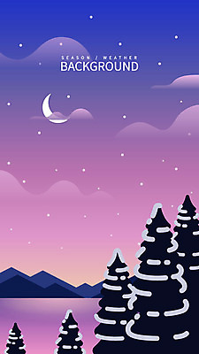 나무 백그라운드 겨울 일러스트 풍경 사람없음 강 달 눈 겨울배경 국내일러스트 AI파일 자연요소 식물 계절 날씨 파일형식 벡터