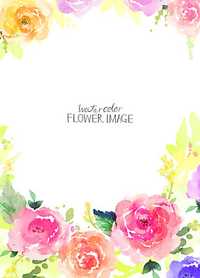PSD 꽃 꽃밭 꽃백그라운드 일러스트 수채화 사람없음 장미 봄 꽃프레임 봄배경 국내일러스트 식물 계절 백그라운드 프레임 파일형식
