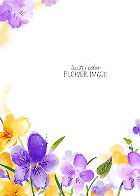 PSD 꽃 꽃백그라운드 일러스트 수채화 사람없음 봄 꽃프레임 봄배경 국내일러스트 식물 계절 백그라운드 프레임 파일형식