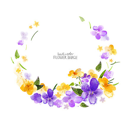 PSD 꽃 꽃백그라운드 일러스트 수채화 사람없음 봄 꽃프레임 봄배경 국내일러스트 식물 계절 백그라운드 프레임 파일형식