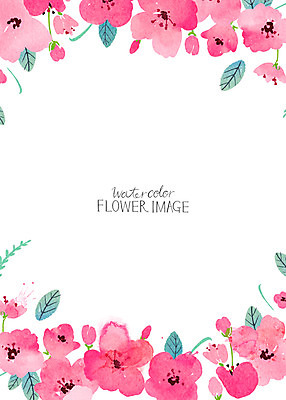PSD 꽃 꽃백그라운드 일러스트 수채화 사람없음 봄 꽃프레임 복사꽃 봄배경 국내일러스트 식물 계절 백그라운드 프레임 파일형식
