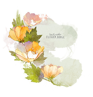 PSD 꽃 꽃백그라운드 일러스트 수채화 사람없음 봄 꽃프레임 봄배경 국내일러스트 식물 계절 백그라운드 프레임 파일형식