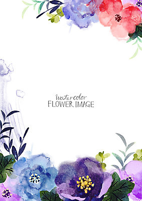 PSD 꽃 꽃백그라운드 일러스트 수채화 사람없음 봄 꽃프레임 봄배경 국내일러스트 식물 계절 백그라운드 프레임 파일형식
