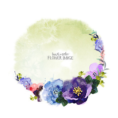 PSD 꽃 꽃백그라운드 일러스트 수채화 사람없음 봄 꽃프레임 봄배경 국내일러스트 식물 계절 백그라운드 프레임 파일형식