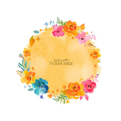 PSD 꽃 꽃백그라운드 일러스트 수채화 사람없음 봄 꽃프레임 봄배경 국내일러스트 식물 계절 백그라운드 프레임 파일형식