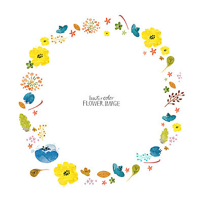 PSD 꽃 꽃백그라운드 일러스트 수채화 사람없음 봄 꽃프레임 봄배경 국내일러스트 식물 계절 백그라운드 프레임 파일형식