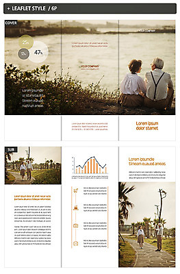 템플릿 표지디자인 여자 표지 노년 남자 ZIP 내지 리플렛 여행 3단접지 그래프 팜플렛 여러명 강 노부부 산책 한국인 60대 인디자인 INDD 이미지템플릿 부부 다수 휴식 사람 동양인 성인 파일형식