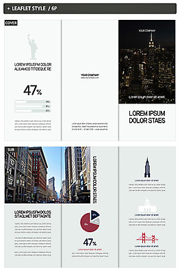 템플릿 표지디자인 표지 ZIP 내지 리플렛 여행 3단접지 그래프 팜플렛 사람없음 뉴욕 인디자인 INDD 이미지템플릿 미국 파일형식